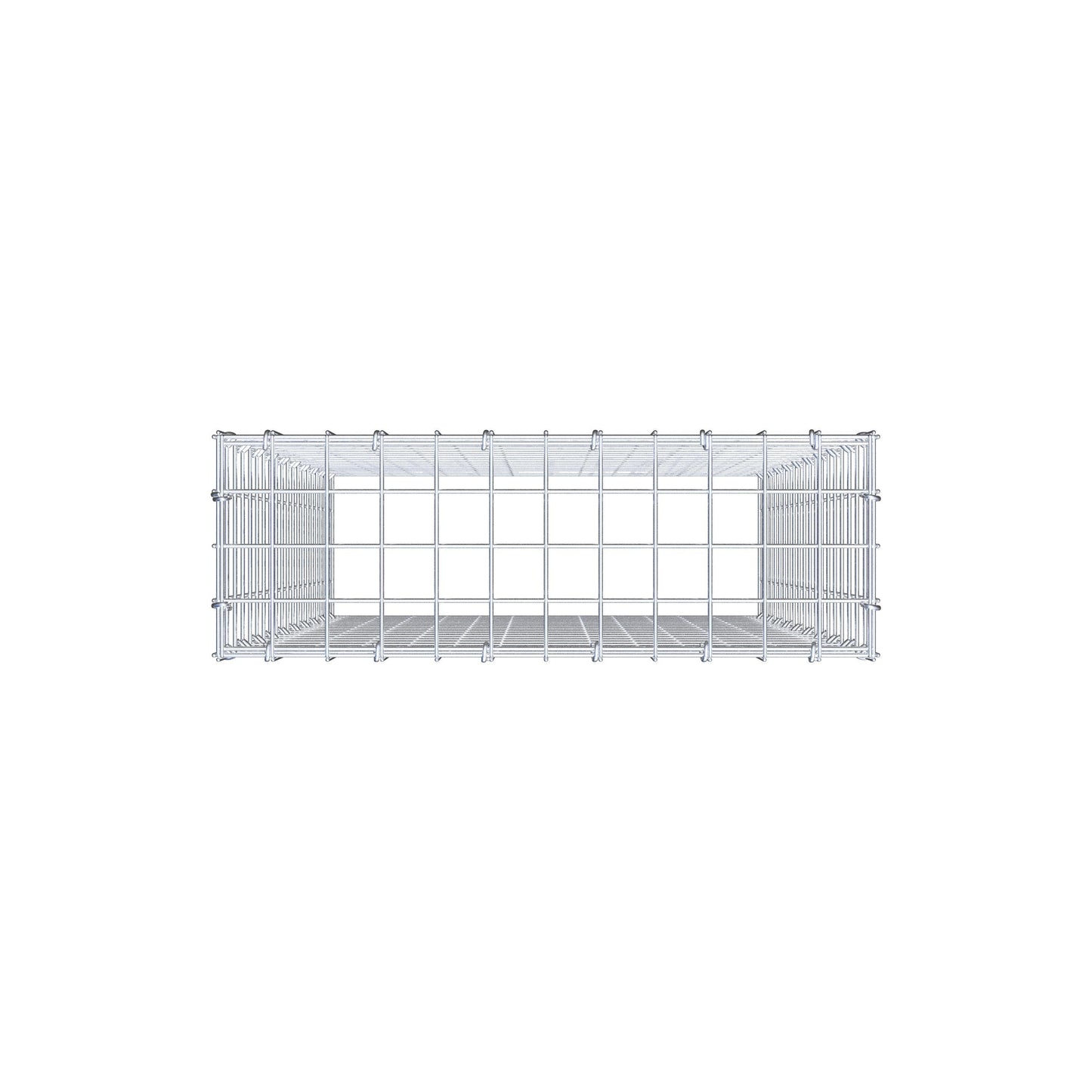 Anbaugabione Typ 3 100 cm x 60 cm x 20 cm (L x H x T), Maschenweite 5 cm x 5 cm, C-Ring