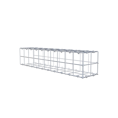 Gabbione fissabile tipo 2 100 cm x 20 cm x 20 cm (L x H x P), maglia 10 cm x 10 cm, anello a C