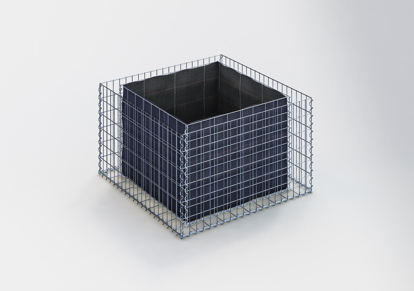 Højbed firkantet 100 cm x 60 cm x 100 cm (L x H x D), maskestørrelse 5 x 10 cm, vægtykkelse 10 cm