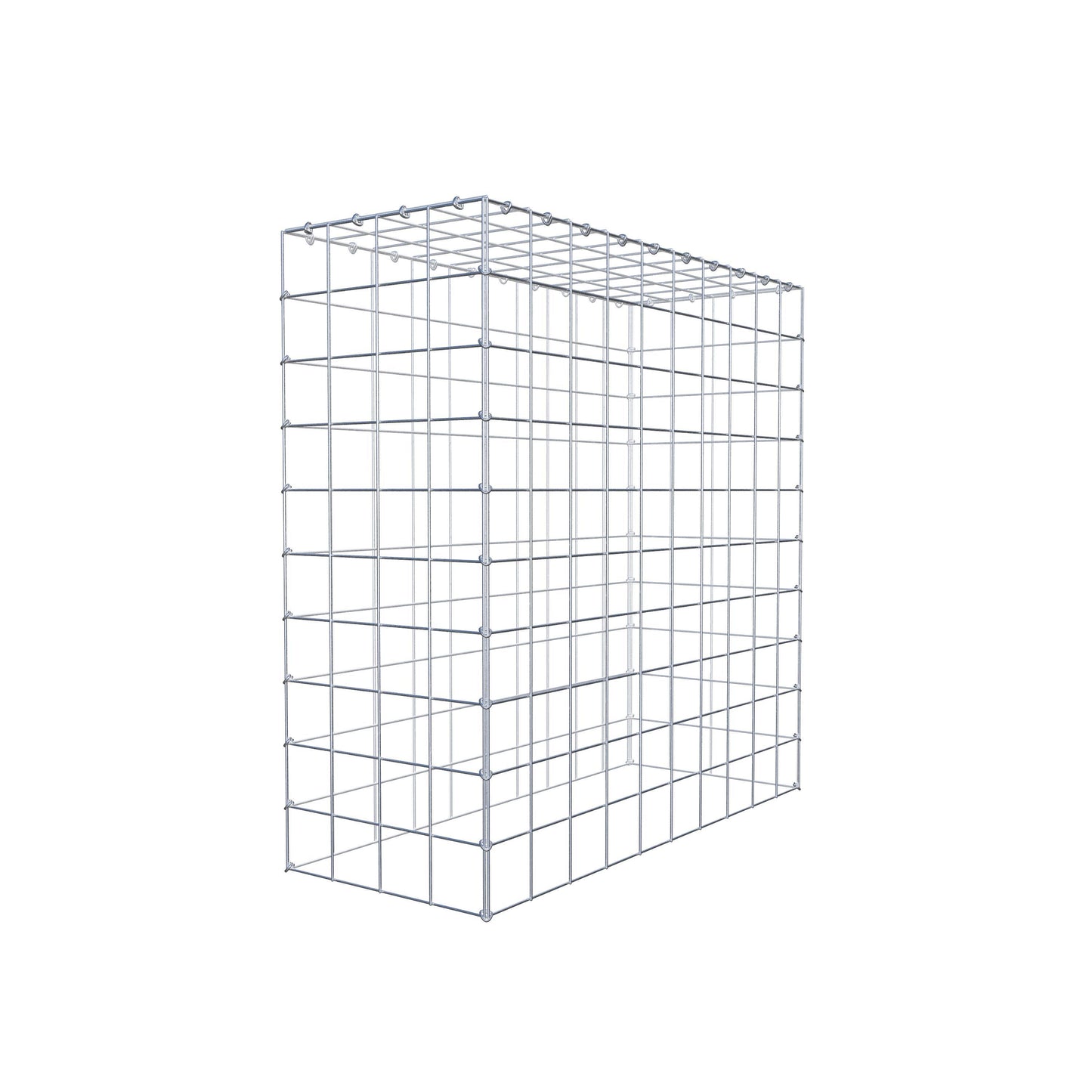 Monteret gabion type 3 100 cm x 100 cm x 40 cm (L x H x D), maskestørrelse 10 cm x 10 cm, C-ring