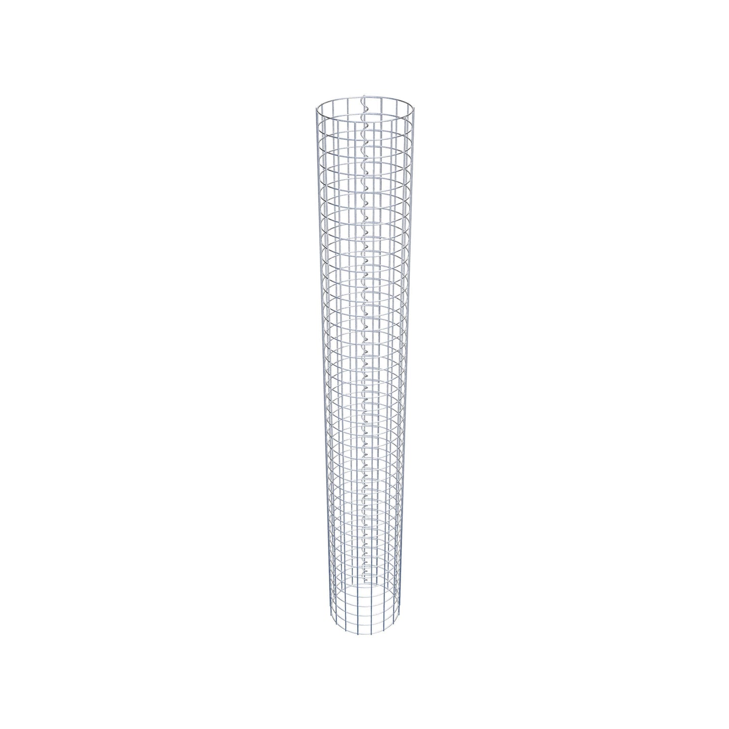 Colonne de gabion ronde galvanisée à chaud, 27 cm de diamètre, 200 cm de hauteur, MW 5 cm x 5 cm