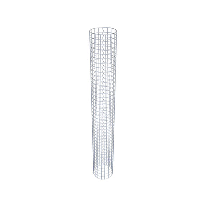 Colonne de gabion ronde galvanisée à chaud, 27 cm de diamètre, 200 cm de hauteur, MW 5 cm x 5 cm
