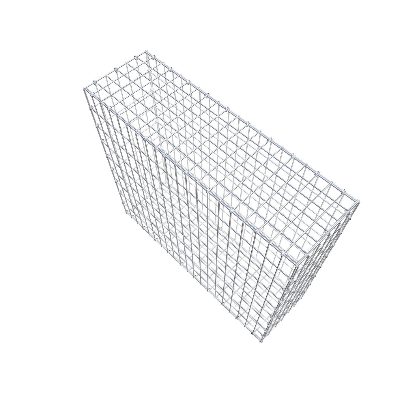 Gabbione 100 cm x 90 cm x 30 cm (L x H x P), maglia 5 cm x 10 cm, anello a C