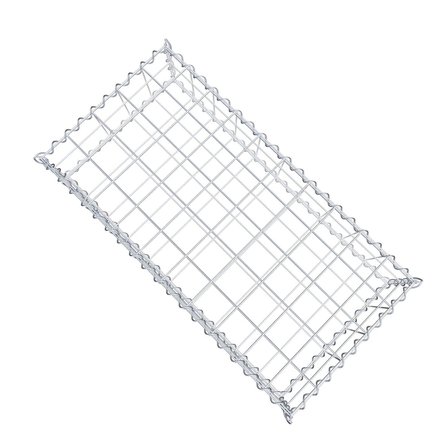 Gavión 100 cm x 20 cm x 50 cm (largo x alto x fondo), malla 10 cm x 10 cm, en espiral