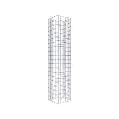 Columna de gaviones angular 42 cm x 42 cm, 200 cm de altura, MW 5 cm x 10 cm