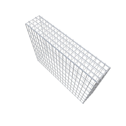 Monteret gabion type 3 100 cm x 80 cm x 20 cm (L x H x D), maskestørrelse 5 cm x 10 cm, C-ring