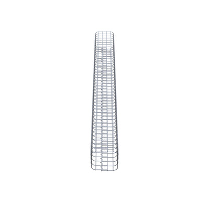 Colonne de gabion carrée galvanisée à chaud, 22 cm x 22 cm, 200 cm de hauteur, MW 5 cm x 5 cm
