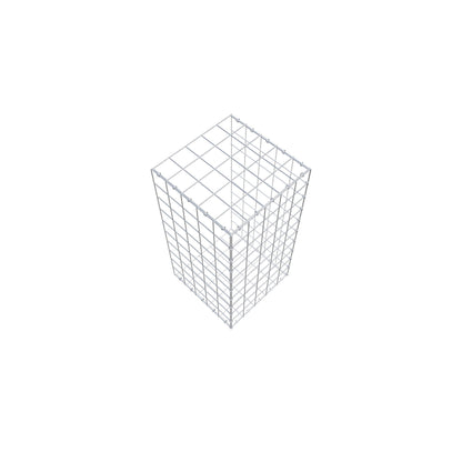 Mounted gabion type 2 100 cm x 50 cm x 50 cm (L x H x D), mesh size 10 cm x 10 cm, C-ring