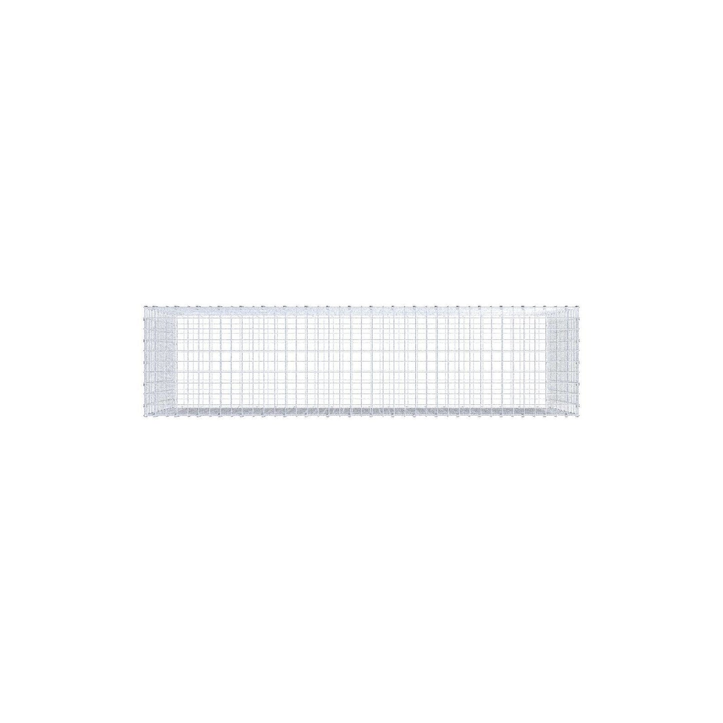 Gabion 200 cm x 100 cm x 50 cm (L x H x D), maskestørrelse 5 x 5 cm, spiralring
