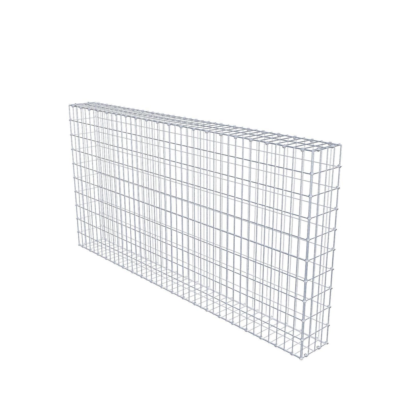 Gabione 200 cm x 100 cm x 20 cm (L x H x T), Maschenweite 5 x 10 cm, Spiralring