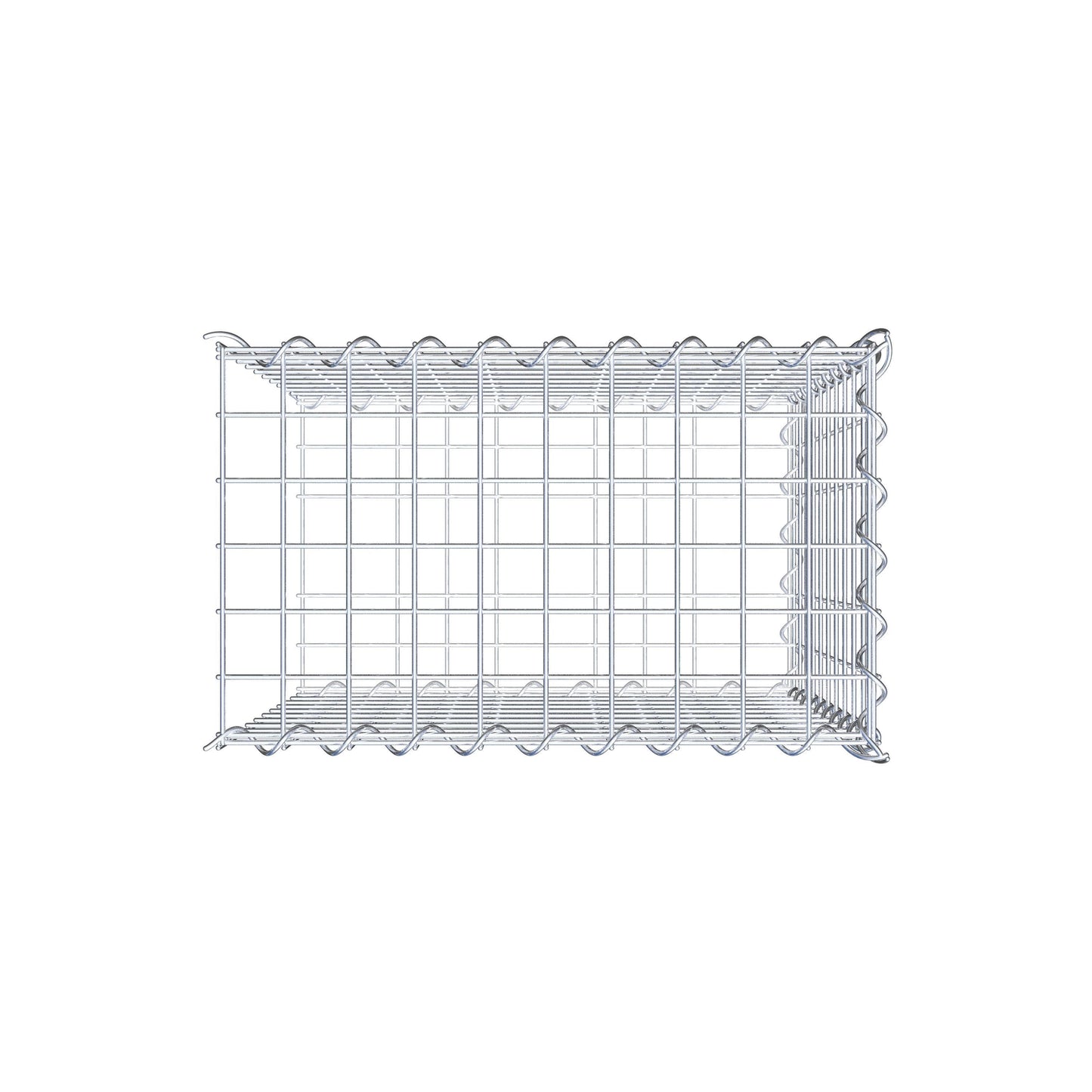 Anbaugabione Typ 2 50 cm x 50 cm x 30 cm (L x H x T), Maschenweite 5 cm x 5 cm, Spirale