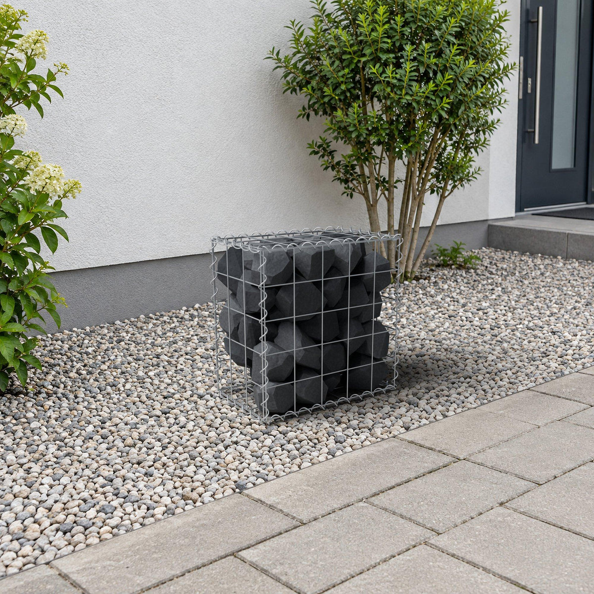 Gabion 50 cm x 50 cm x 30 cm (L x H x D), maskestørrelse 10 cm x 10 cm, spiral