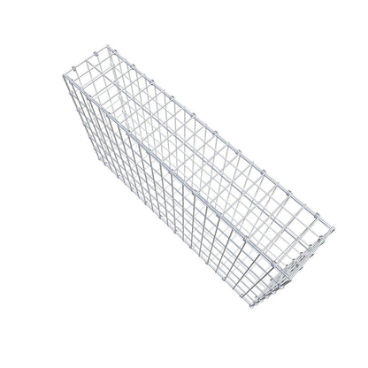 Gabione 100 cm x 60 cm x 20 cm (L x H x T), Maschenweite 5 x 10 cm, Spiralring