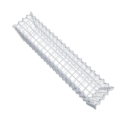 Schanskorf 100 cm x 30 cm x 20 cm (L x H x D), maaswijdte 5 cm x 5 cm, spiraalvormig