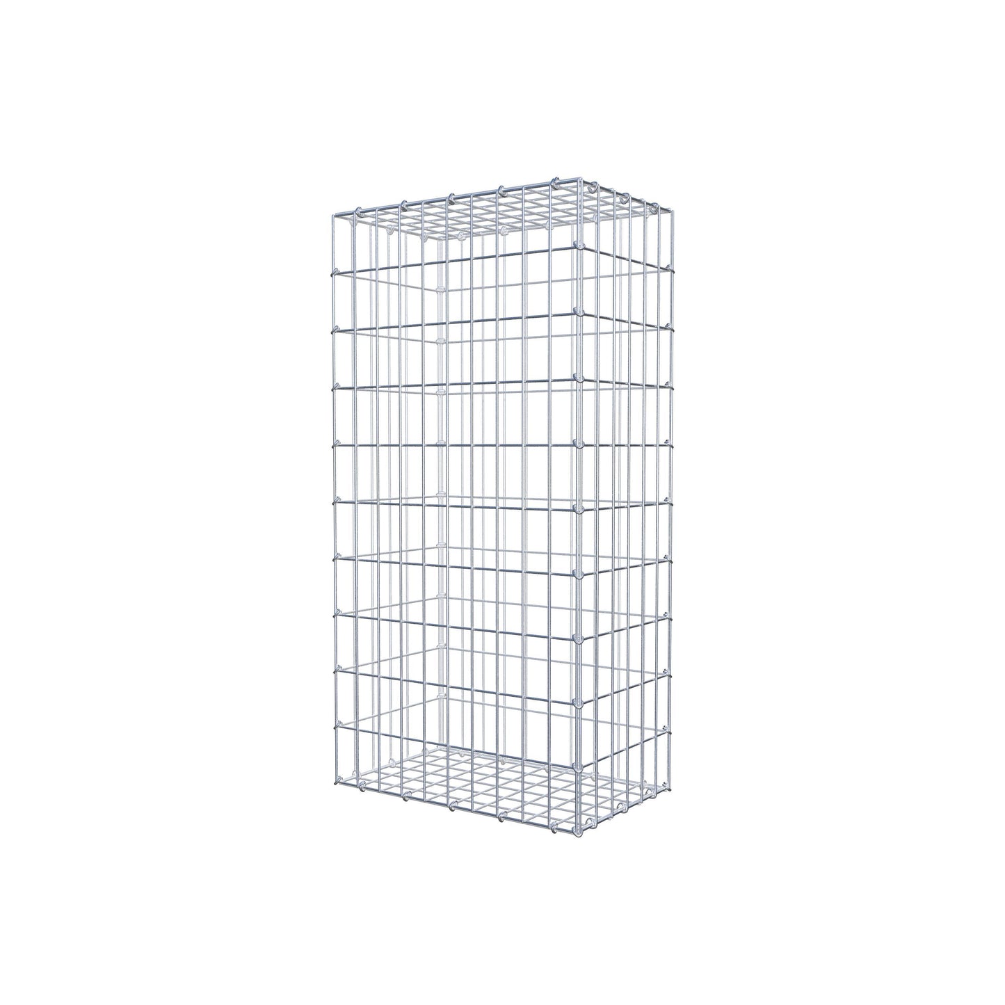 Gabbione 100 cm x 30 cm x 50 cm (L x H x P), maglia 5 cm x 10 cm, anello a C