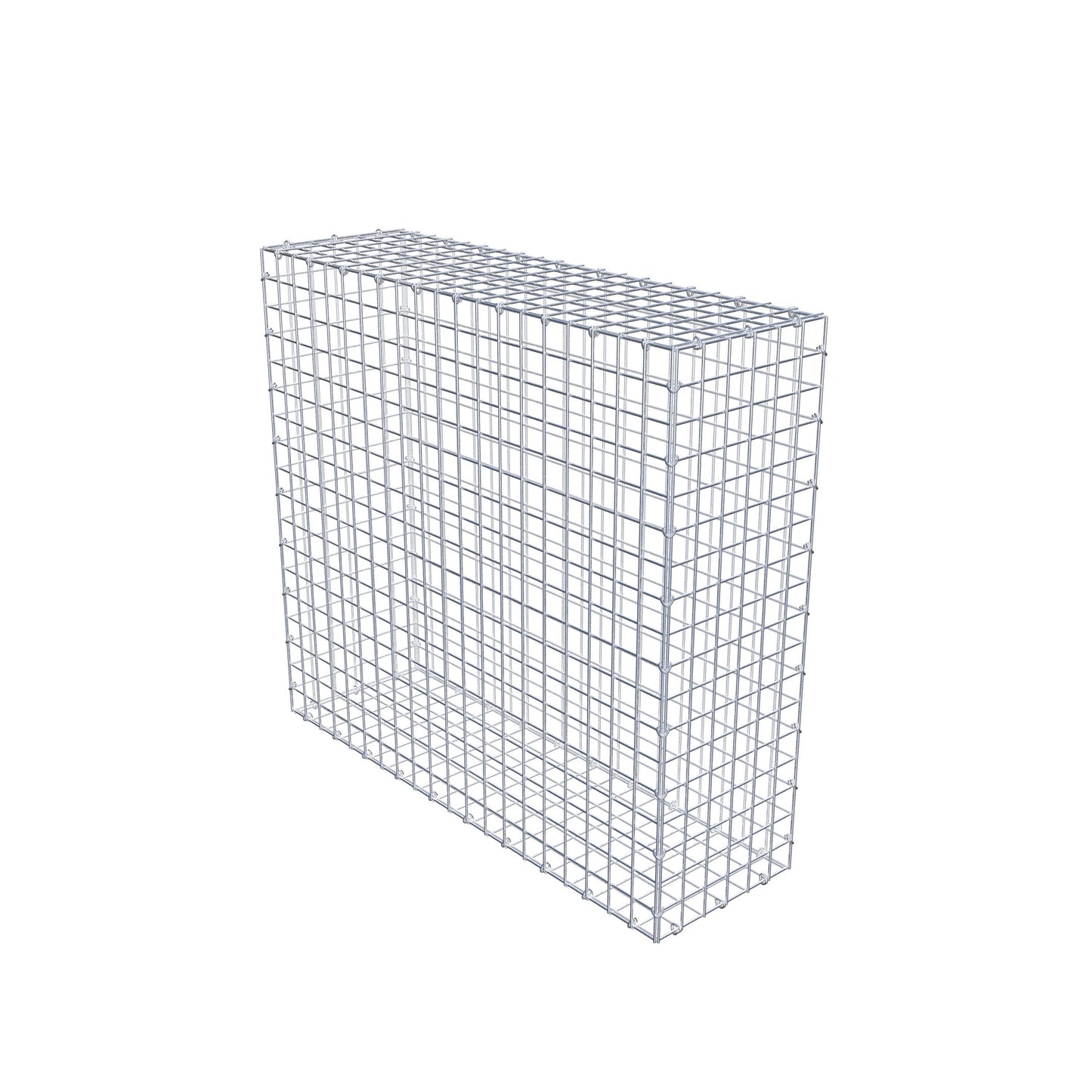 Gabbione 100 cm x 90 cm x 30 cm (L x H x P), maglia 5 cm x 5 cm, anello a C