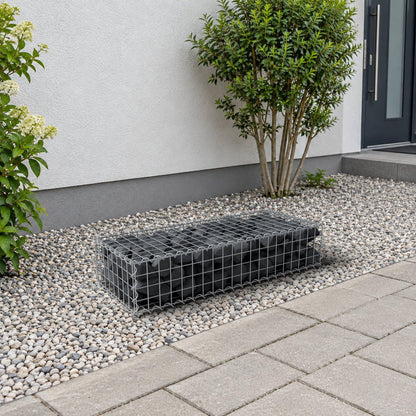 Gabion 100 cm x 20 cm x 40 cm (L x H x D), maskestørrelse 5 cm x 5 cm, spiral