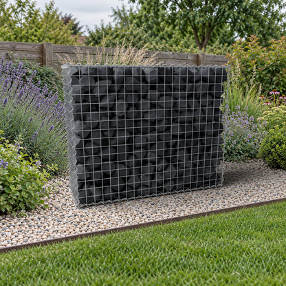 Gabion 100 cm x 80 cm x 30 cm (L x H x D), maskestørrelse 5 cm x 5 cm, spiral