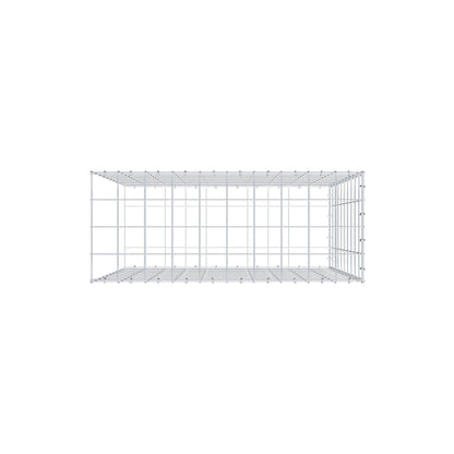 Monteret gabion type 2 100 cm x 100 cm x 40 cm (L x H x D), maskestørrelse 10 cm x 10 cm, C-ring