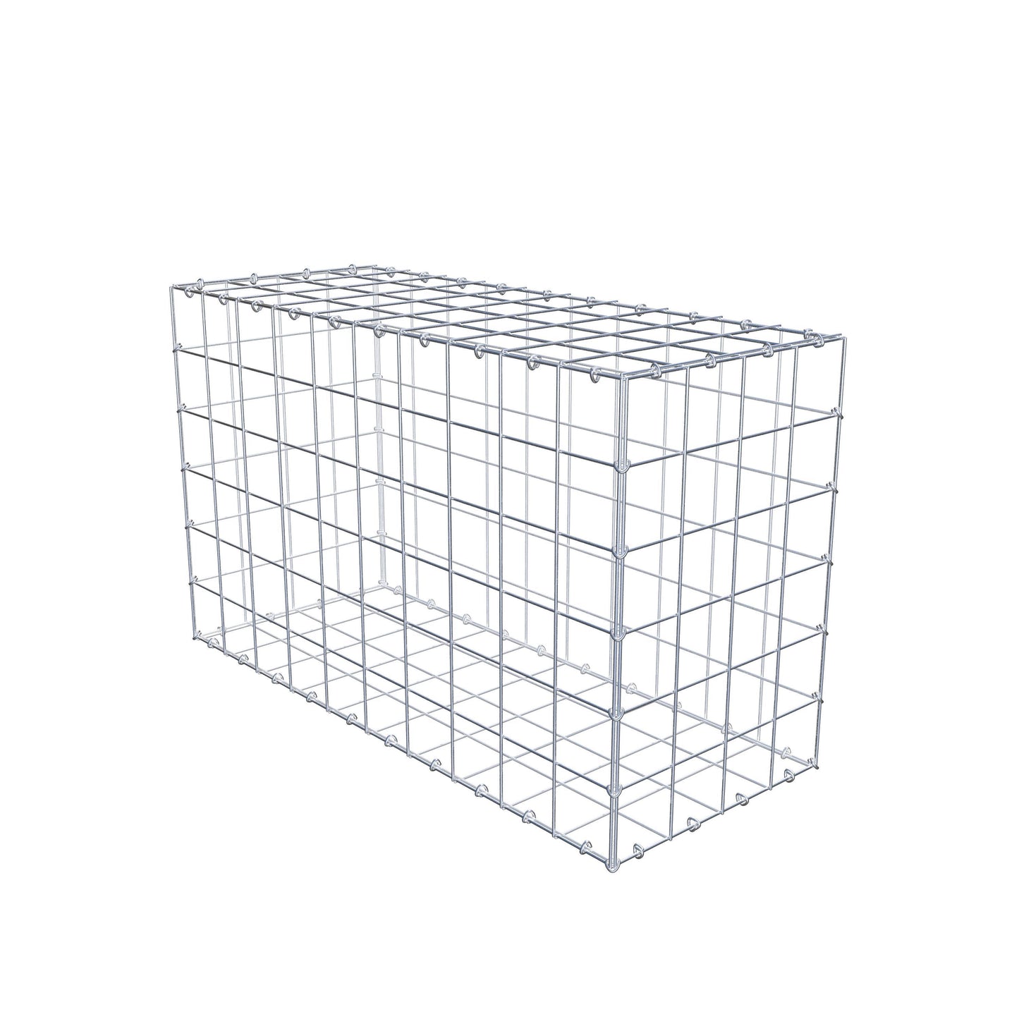 Gabbione 100 cm x 60 cm x 40 cm (L x H x P), maglia 10 cm x 10 cm, anello a C
