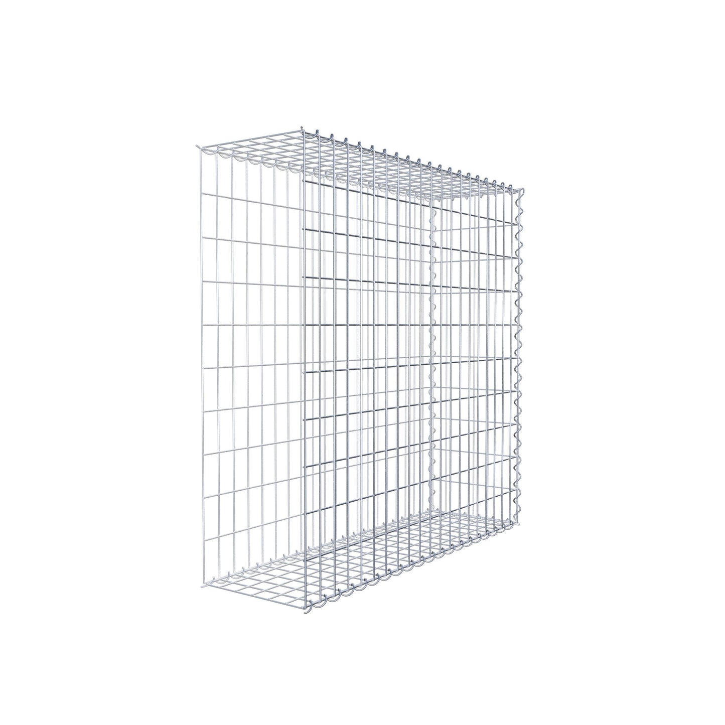 Aangegroeide schanskorf type 2 100 cm x 100 cm x 30 cm (L x H x D), maaswijdte 5 cm x 10 cm, spiraal