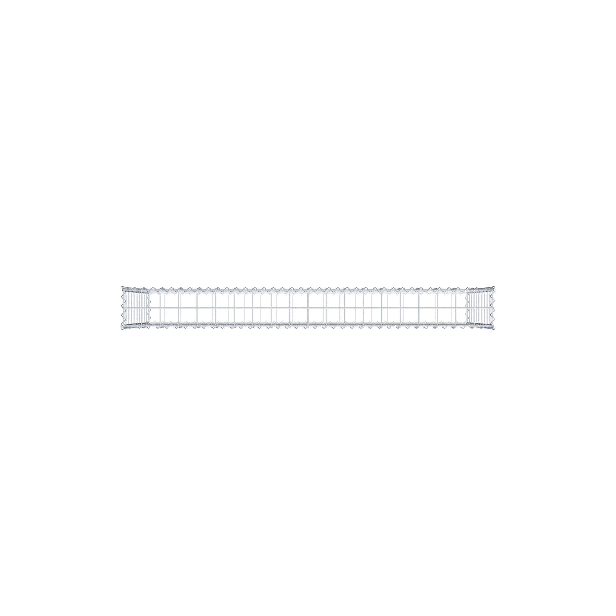 Gabion 200 cm x 100 cm x 20 cm (L x H x D), mesh size 10 cm x 10 cm, spiral