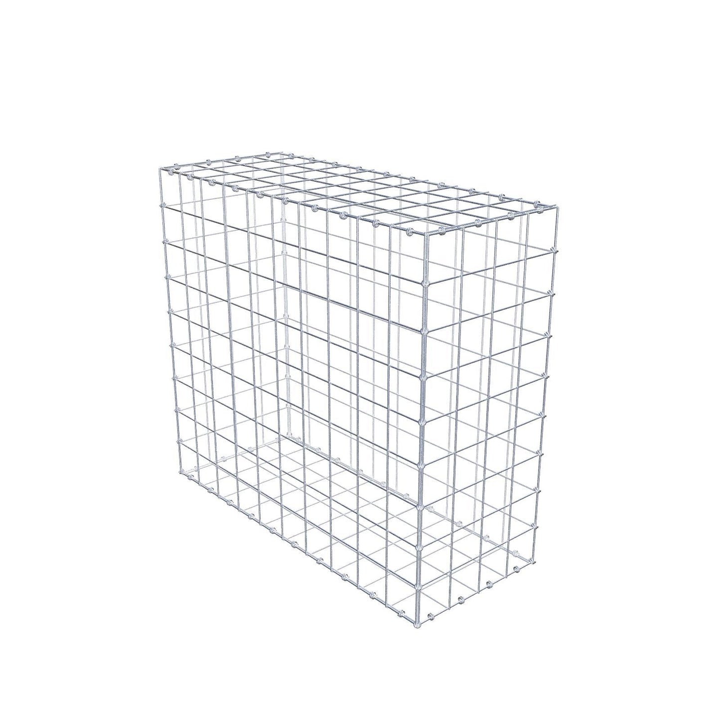 Gabion 100 cm x 90 cm x 40 cm (L x H x D), maskestørrelse 10 x 10 cm, spiralring