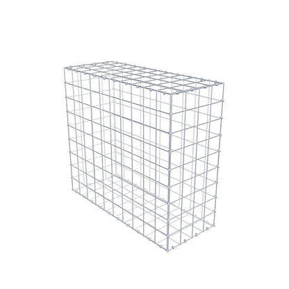 Gabion 100 cm x 90 cm x 40 cm (L x H x D), maskestørrelse 10 x 10 cm, spiralring
