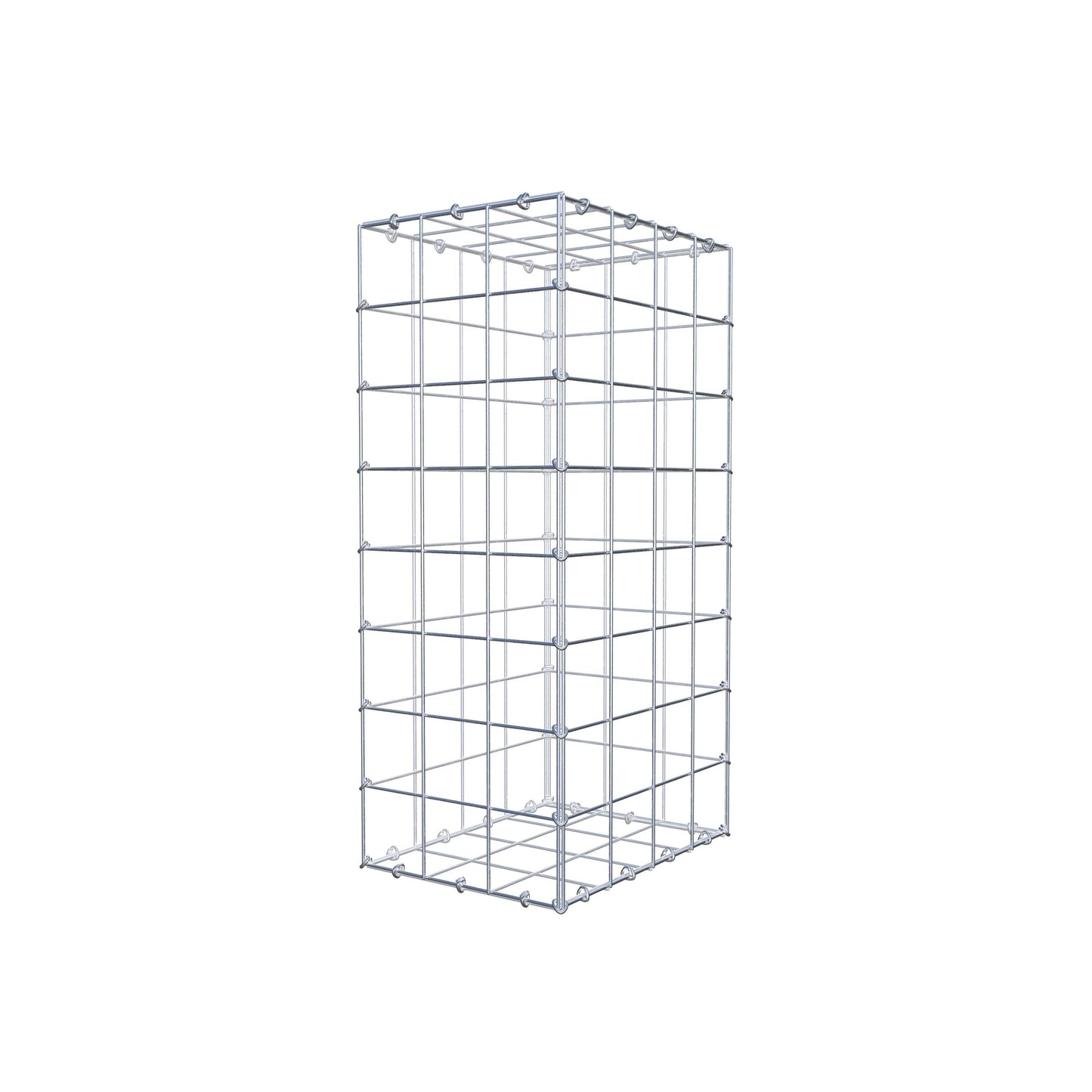Gabbione 80 cm x 40 cm x 30 cm (L x H x P), maglia 10 cm x 10 cm, anello a C