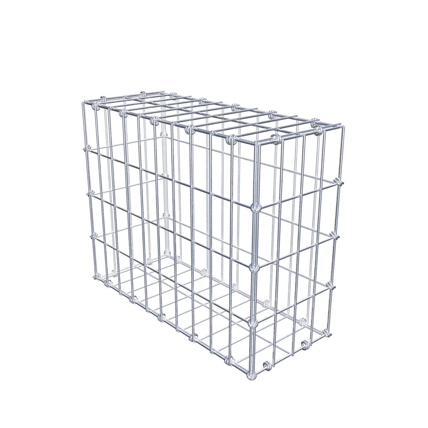 Gabione 50 cm x 40 cm x 20 cm (L x H x T), Maschenweite 5 x 10 cm, Spiralring