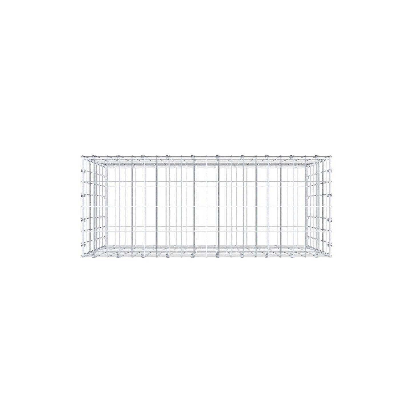 Gabion 100 cm x 70 cm x 40 cm (L x H x D), maskestørrelse 5 x 10 cm, spiralring