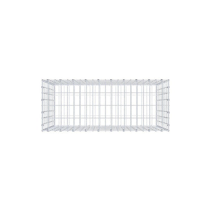 Gabion 100 cm x 70 cm x 40 cm (L x H x D), maskestørrelse 5 x 10 cm, spiralring
