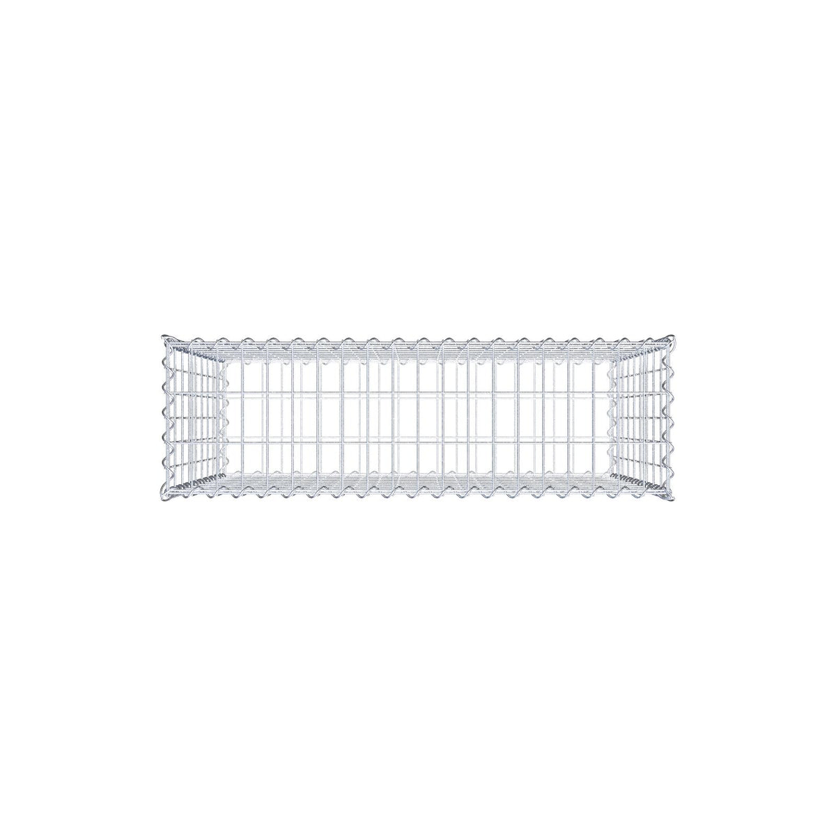Gabione 100 cm x 90 cm x 30 cm (L x H x T), Maschenweite 5 cm x 10 cm, Spirale