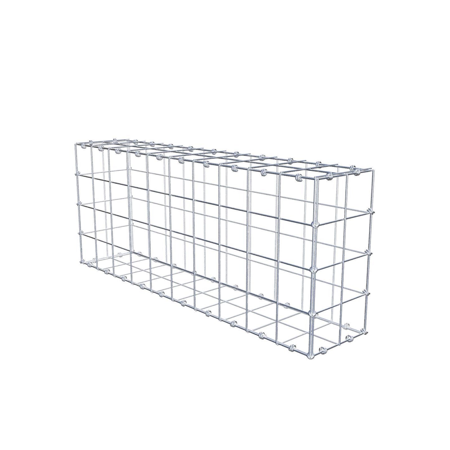 Gabbione 100 cm x 40 cm x 20 cm (L x H x P), maglia 10 x 10 cm, anello a spirale