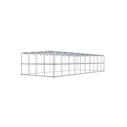 Monteret gabion type 3 100 cm x 20 cm x 40 cm (L x H x D), maskestørrelse 10 cm x 10 cm, C-ring