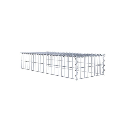 Gabbione aggiuntivo tipo 4 100 cm x 20 cm x 40 cm (L x H x P), dimensione maglia 5 cm x 10 cm, a spirale