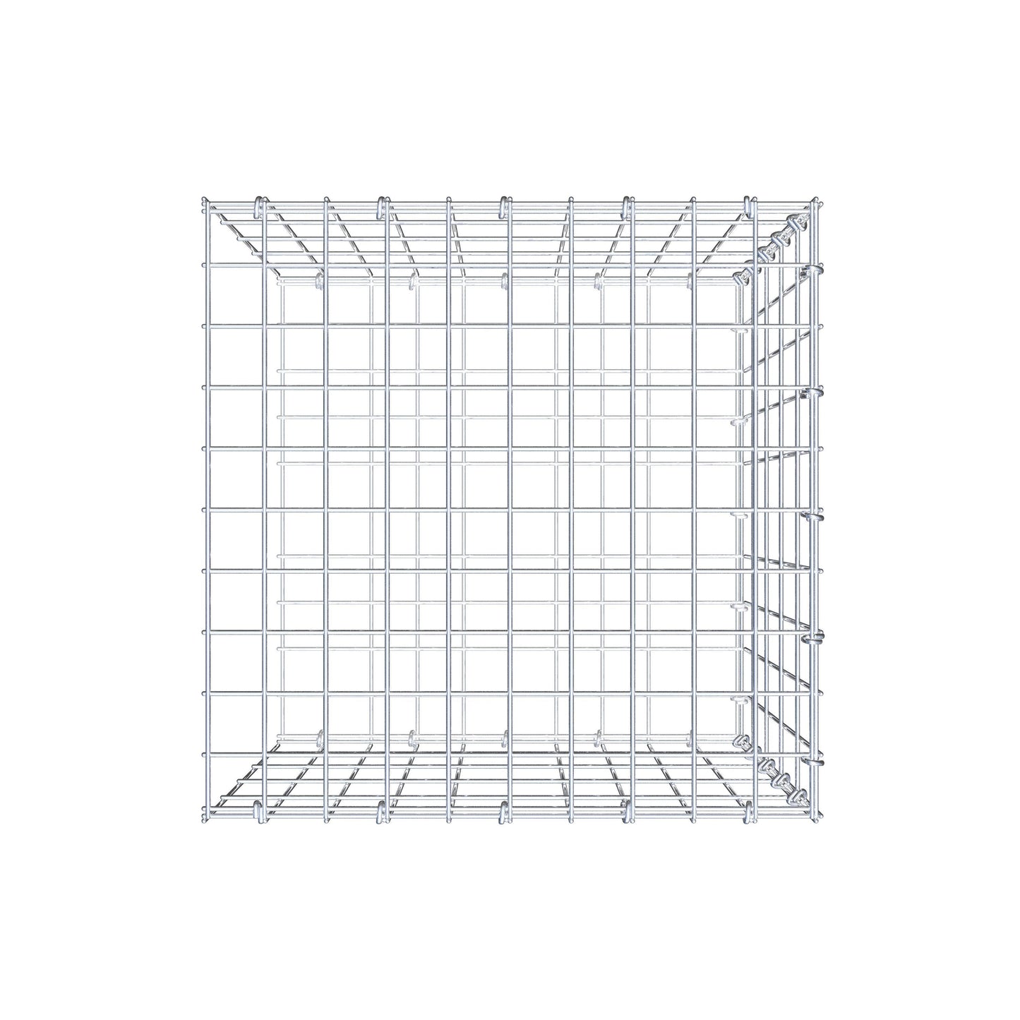 Gabbione aggiuntivo tipo 2 50 cm x 50 cm x 50 cm, maglia 5 cm x 10 cm, anello a C