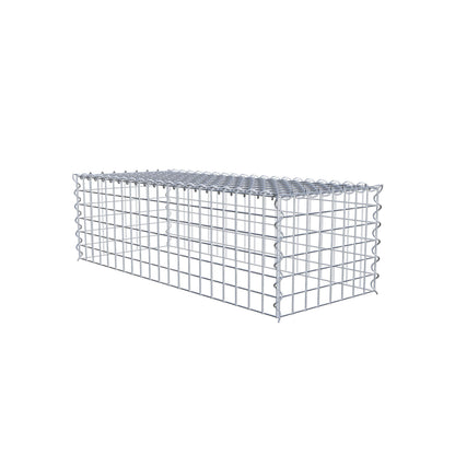 Opvokset gabion type 3 100 cm x 30 cm x 40 cm (L x H x D), maskestørrelse 5 cm x 5 cm, spiral