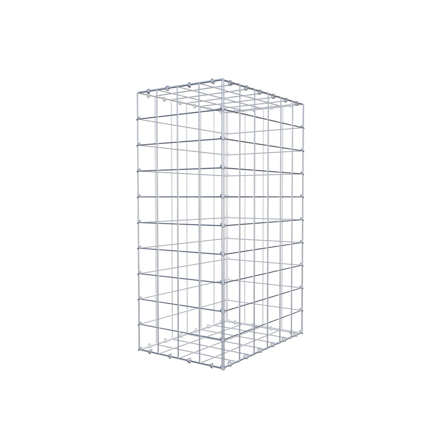 Gabbione 100 cm x 60 cm x 40 cm (L x H x P), maglia 10 cm x 10 cm, anello a C