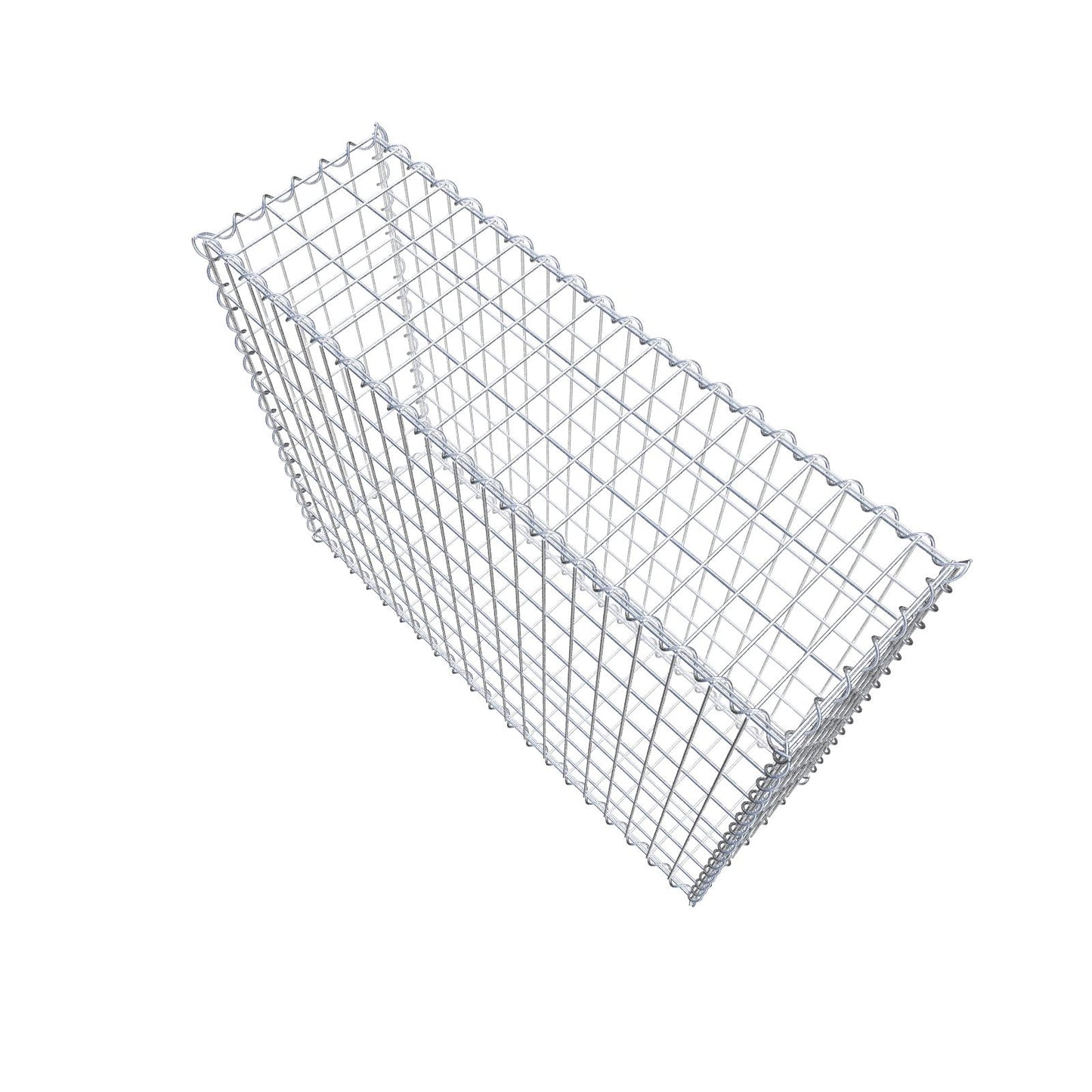 Gabione 100 cm x 80 cm x 30 cm (L x H x T), Maschenweite 5 cm x 10 cm, Spirale