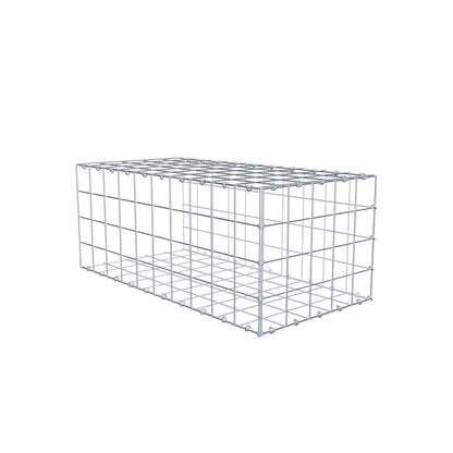 Mounted gabion type 2 100 cm x 40 cm x 50 cm (L x H x D), mesh size 10 cm x 10 cm, C-ring