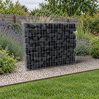 Gabion 100 cm x 80 cm x 20 cm (L x H x P), mailles 5 cm x 10 cm, spirale