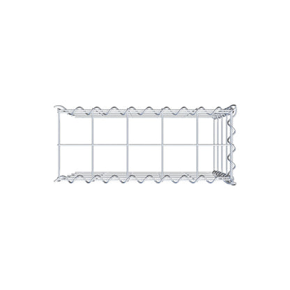 Add-on schanskorf type 4 50 cm x 40 cm x 20 cm (L x H x D), maaswijdte 10 cm x 10 cm, spiraalvormig