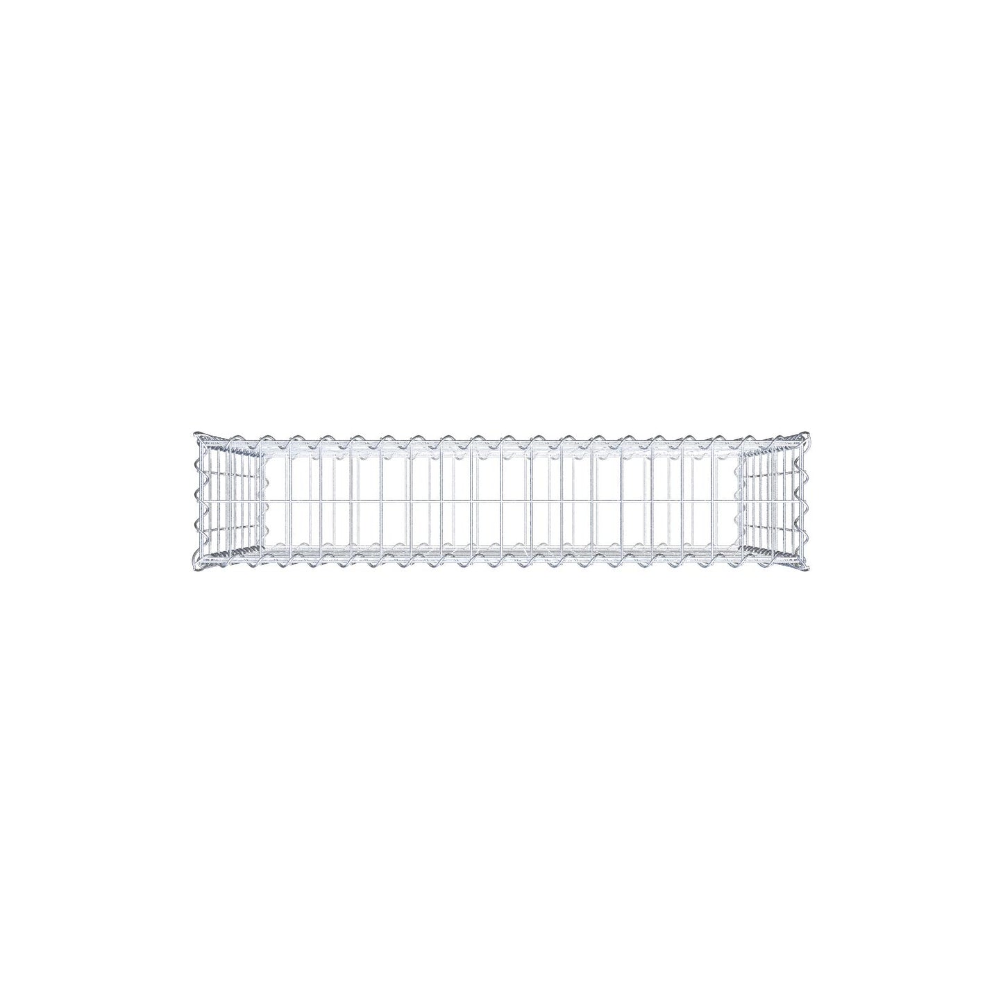 Gabione 100 cm x 80 cm x 20 cm (L x H x T), Maschenweite 5 cm x 10 cm, Spirale