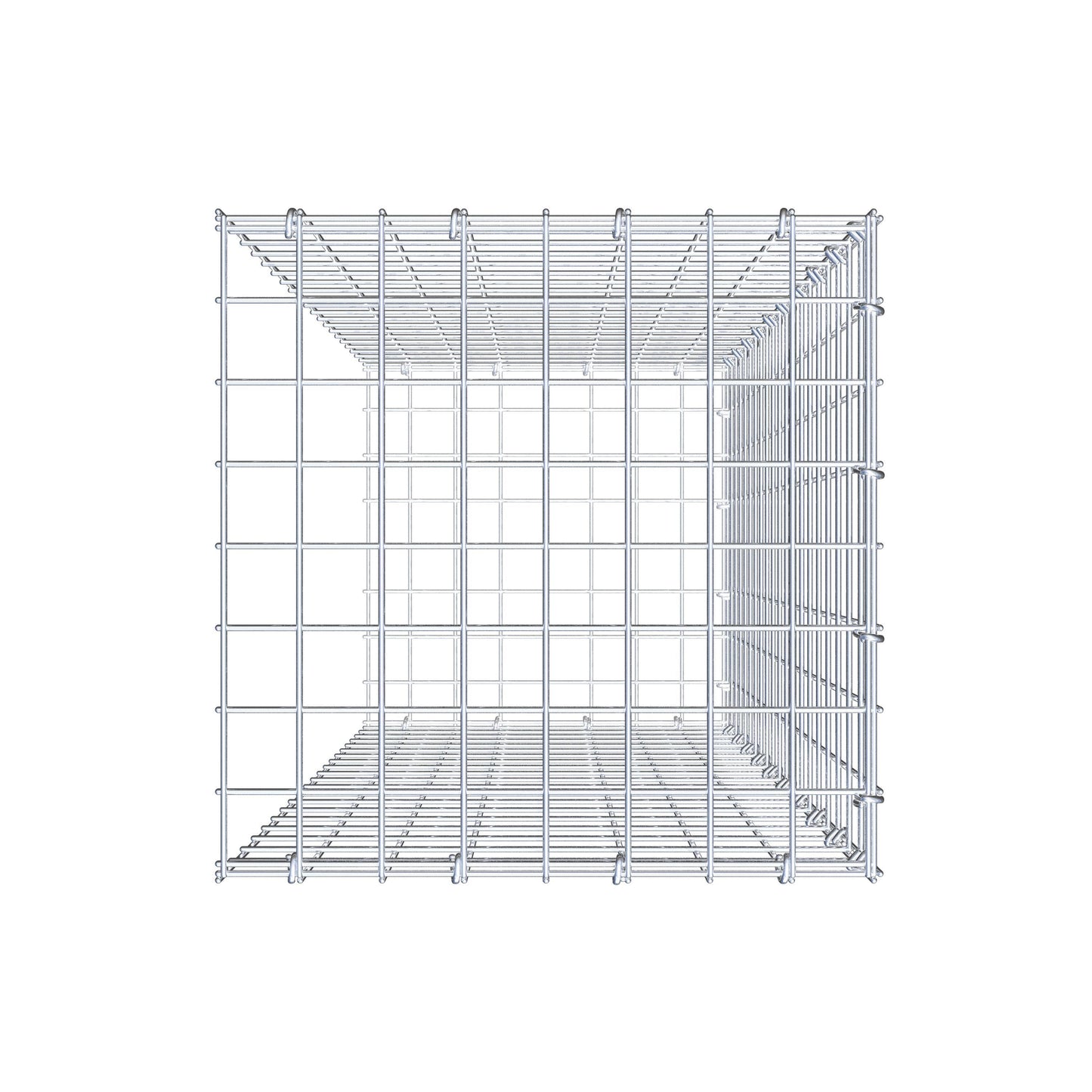 Anbaugabione Typ 2 100 cm x 40 cm x 40 cm (L x H x T), Maschenweite 5 cm x 5 cm, C-Ring