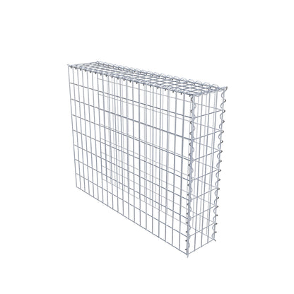 Udvokset gabion type 4 100 cm x 80 cm x 20 cm (L x H x D), maskestørrelse 5 cm x 10 cm, spiral