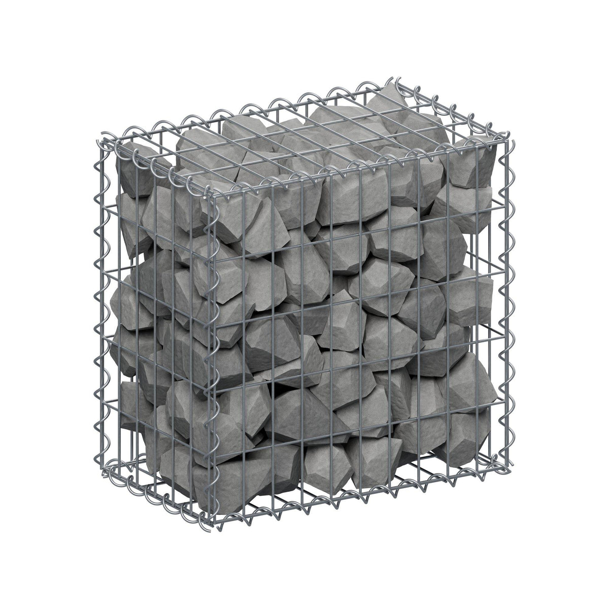 Gabbione 50 cm x 50 cm x 30 cm (L x H x P), maglia 5 cm x 10 cm, spirale