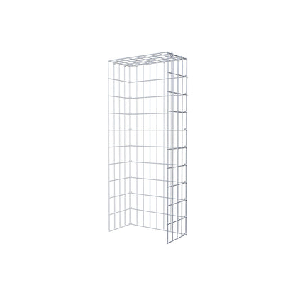 Monteret gabion type 4 100 cm x 20 cm x 40 cm (L x H x D), maskestørrelse 5 cm x 10 cm, C-ring
