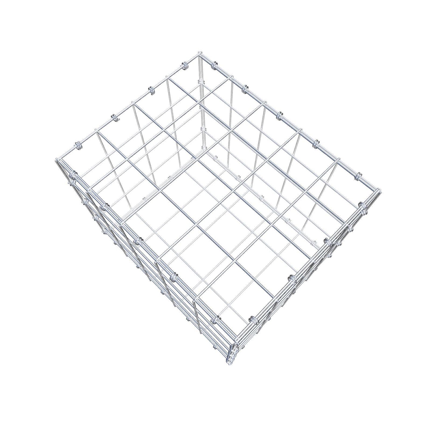 Gabion 50 cm x 40 cm x 40 cm (L x H x D), maskestørrelse 10 x 10 cm, spiralring