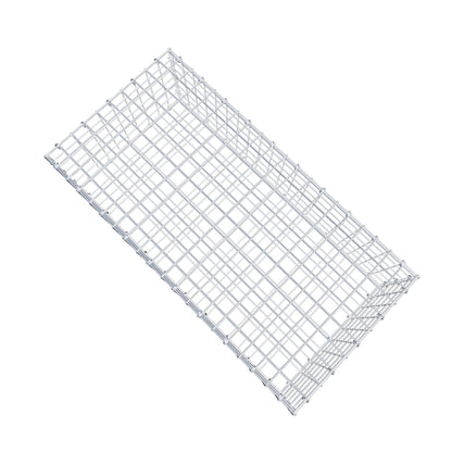 Gabbione 100 cm x 30 cm x 50 cm (L x H x P), maglia 5 cm x 5 cm, anello a C